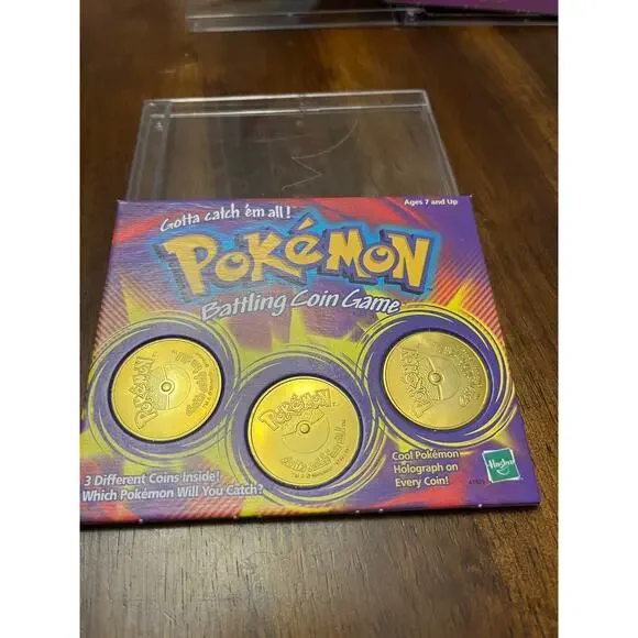 Hasbro Pokemon Battling Coin Game 3 Coins 1999-Exeggcute, Grimer & Articuno - Picture 1 of 3